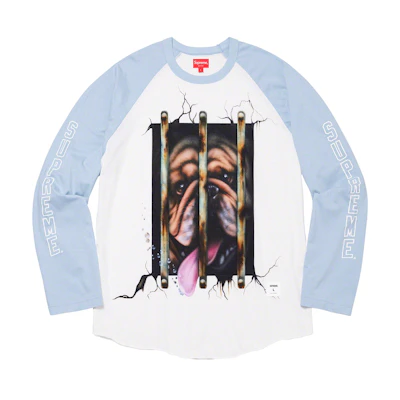 Supreme Dog Raglan L/S Top Blue