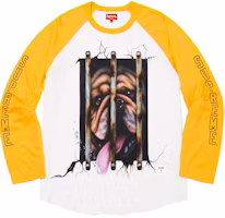 Supreme Dog Raglan L/S Top Yellow Supreme Dog Raglan L/S Top Yellow
