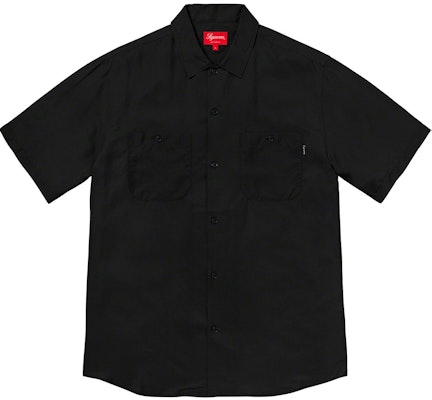 Supreme Silk S/S Work Shirt Black Buy Supreme Silk S/S Work Shirt Black