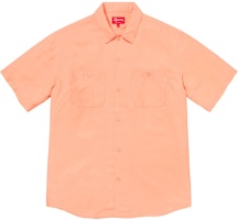Supreme Silk S/S Work Shirt Peach Supreme Silk S/S Work Shirt Peach