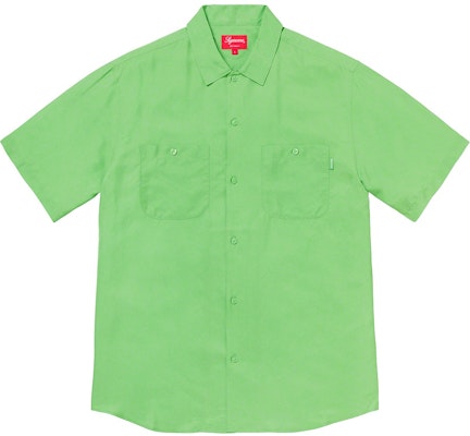 Supreme Silk S/S Work Shirt Light Green Buy Supreme Silk S/S Work Shirt Light Green