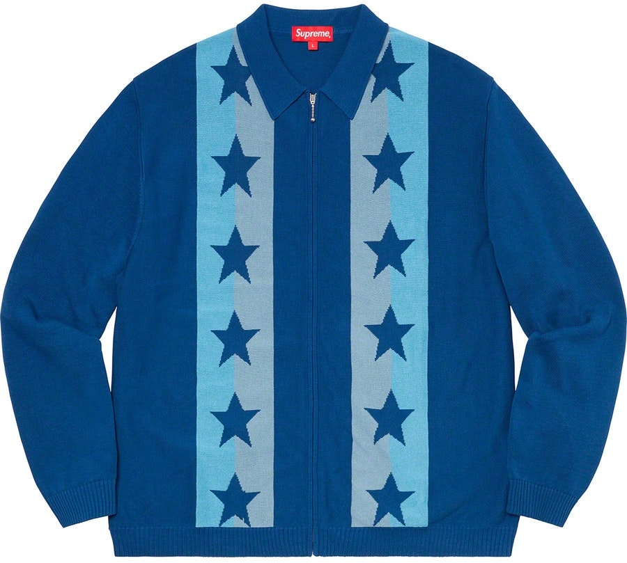 supreme-stars-zip-up-sweater-polo-blue