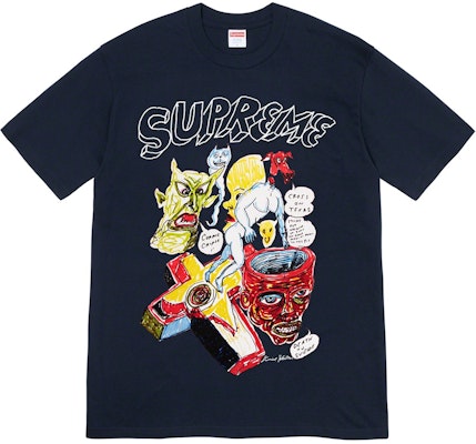 Supreme 丹尼尔·约翰斯顿海军蓝T恤 Buy Supreme 丹尼尔·约翰斯顿海军蓝T恤
