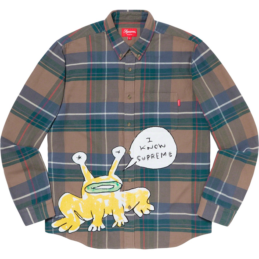 Supreme Daniel Johnston Plaid Shirt Tan-