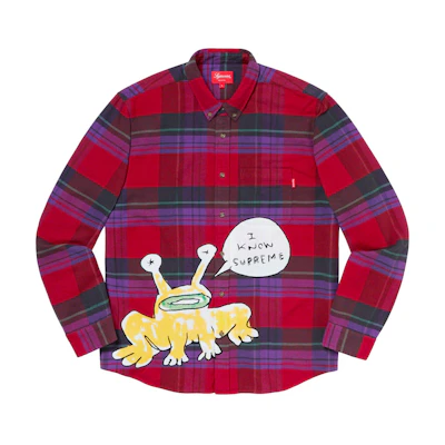 Supreme Daniel Johnston Plaid Shirt Red