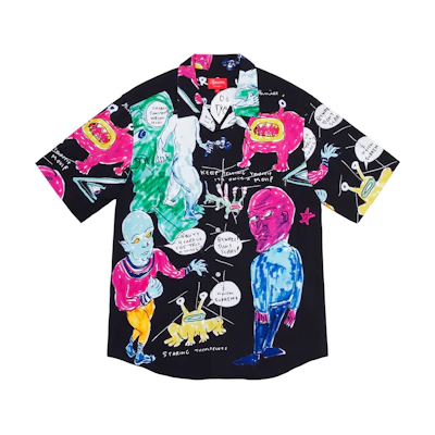 Supreme Daniel Johnston Rayon S/S Shirt Black