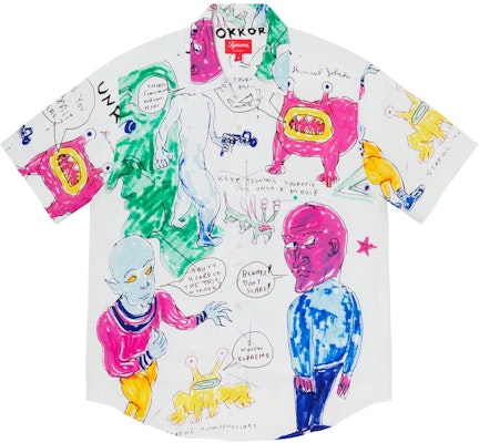 Supreme Daniel Johnston Rayon S/S Shirt White Buy Supreme Daniel Johnston Rayon S/S Shirt White