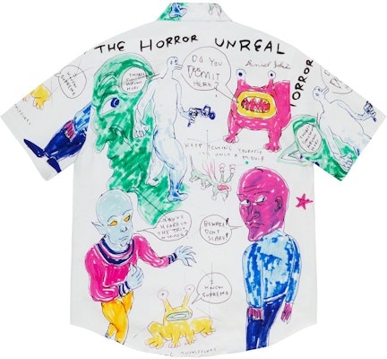 Supreme Daniel Johnston Rayon S/S Shirt White Order Supreme Daniel Johnston Rayon S/S Shirt White