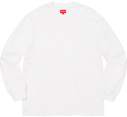 Supreme Overdyed L/S Top White Order Supreme Overdyed L/S Top White