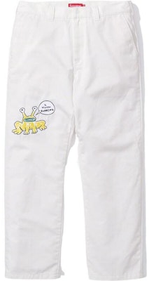 Supreme Daniel Johnston Embroidered Work Pant White Buy Supreme Daniel Johnston Embroidered Work Pant White