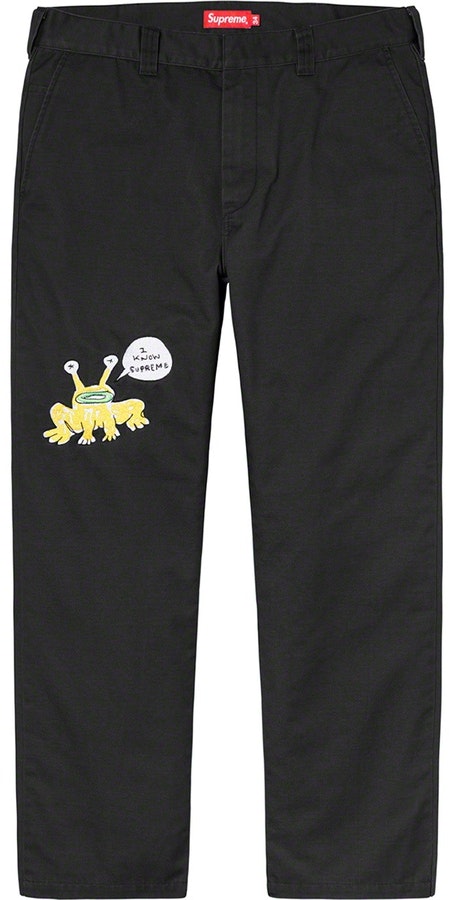 supreme-daniel-johnston-embroidered-work-pant-black