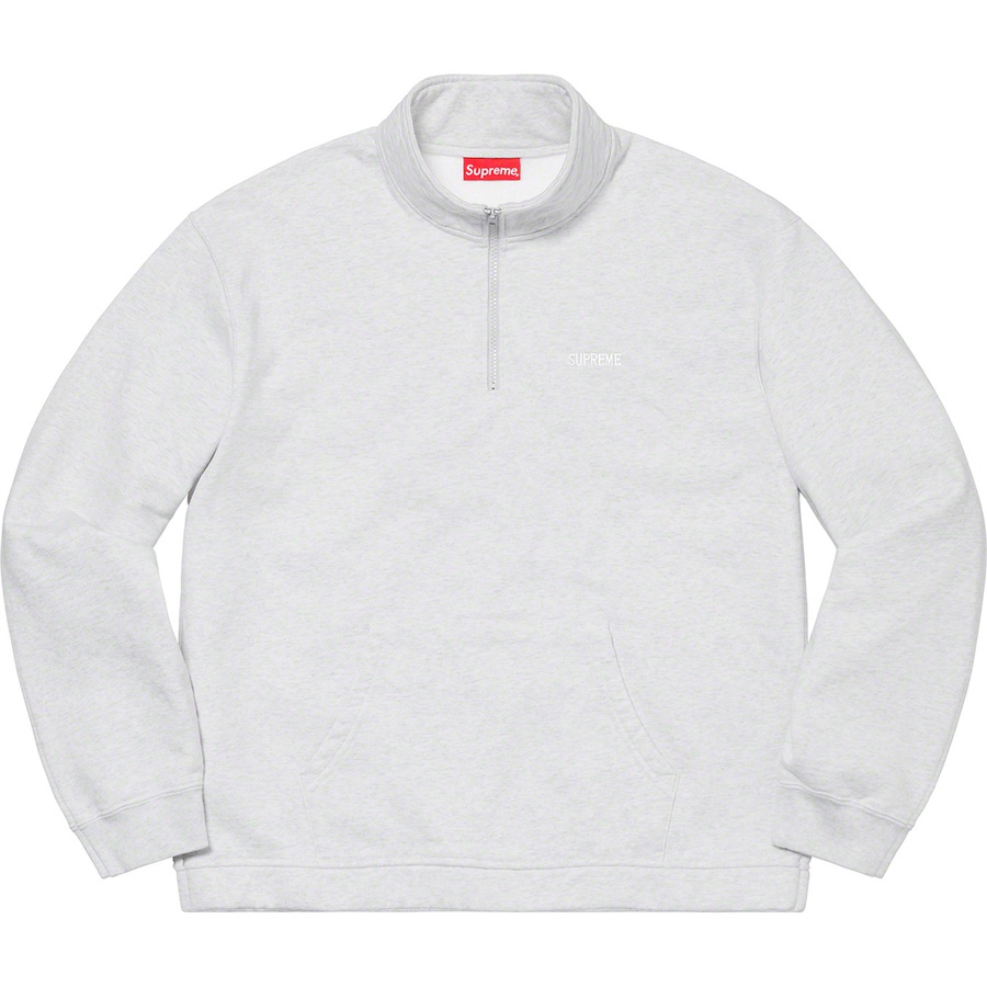 Order Supreme Cross Half Zip Sweatshirt Ash Grey