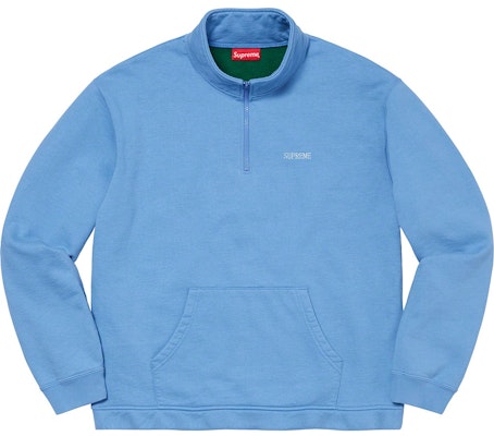 Supreme Cross Half Zip Sweatshirt Columbia Blue Order Supreme Cross Half Zip Sweatshirt Columbia Blue