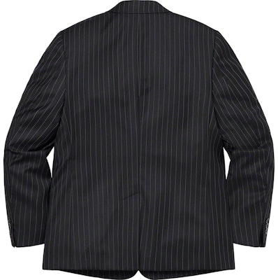 Supreme Wool Suit Black Pinstripe Lookbook Supreme Wool Suit Black Pinstripe