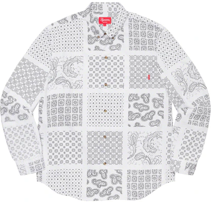 Supreme 佩斯利格子白色衬衫 Buy Supreme 佩斯利格子白色衬衫