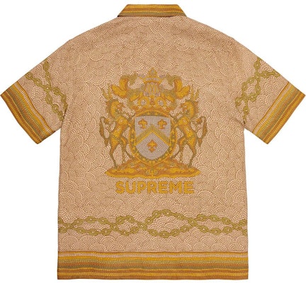 Supreme Mosaic Silk S/S Shirt Tan Order Supreme Mosaic Silk S/S Shirt Tan