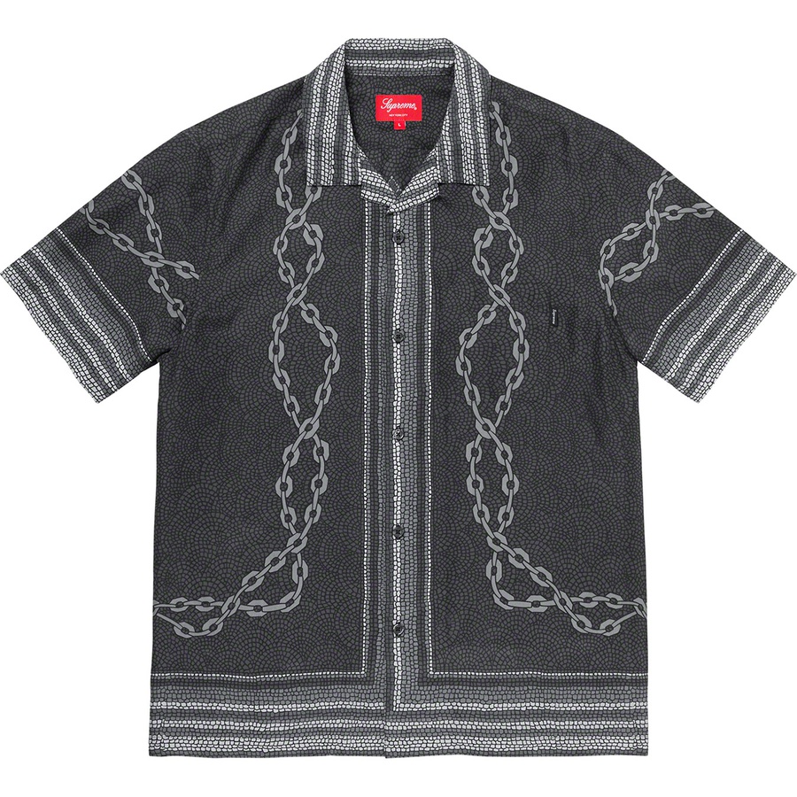 Supreme Mosaic Silk S/S Shirt Black - Novelship