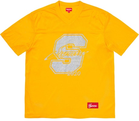 Supreme Glitter Football Top Yellow Buy Supreme Glitter Football Top Yellow
