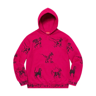 Supreme Animals Hoodie Fuchsia