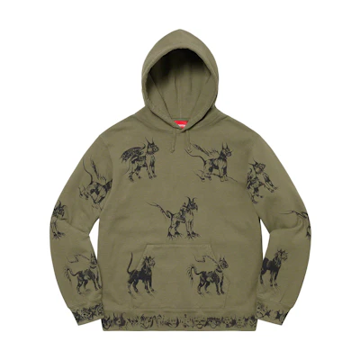 Supreme Animals Hoodie Light Olive