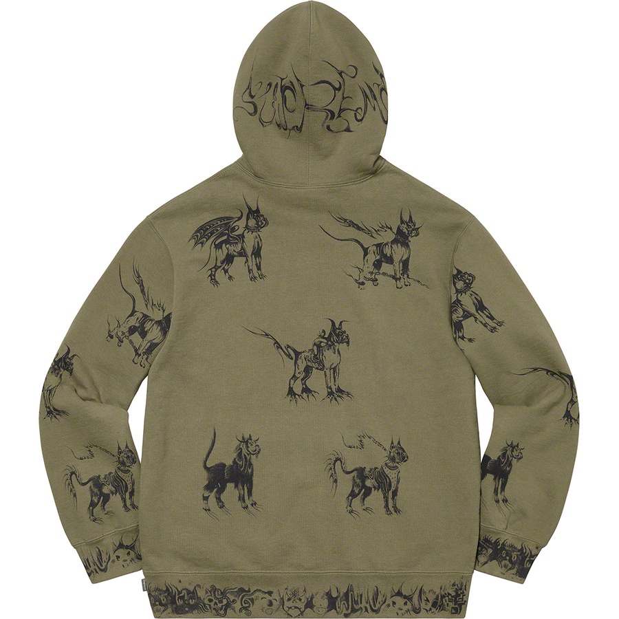 Supreme Animals Hoodie Light Olive 圖 2