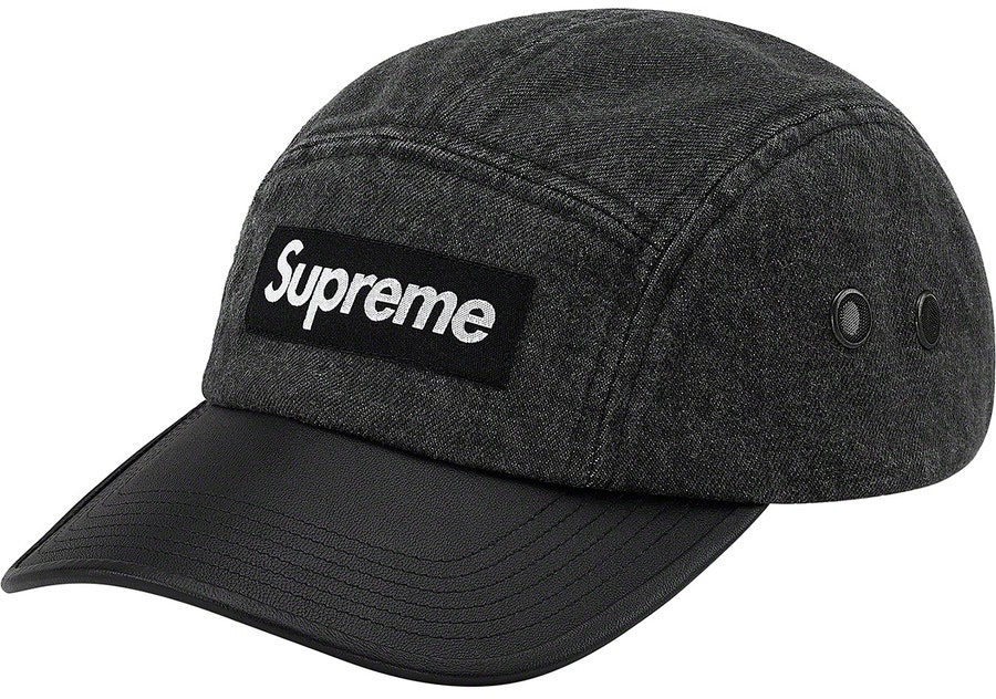 supreme-2-tone-denim-camp-cap-black
