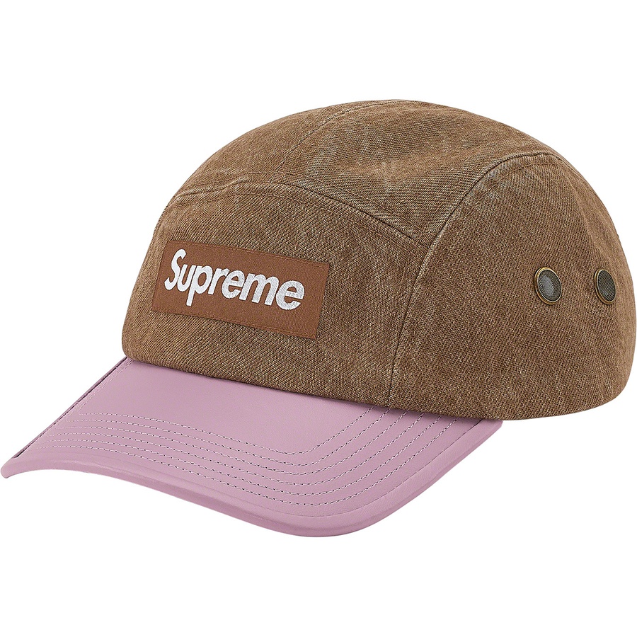 Supreme 2‑Tone Denim Camp Cap Brown - Novelship