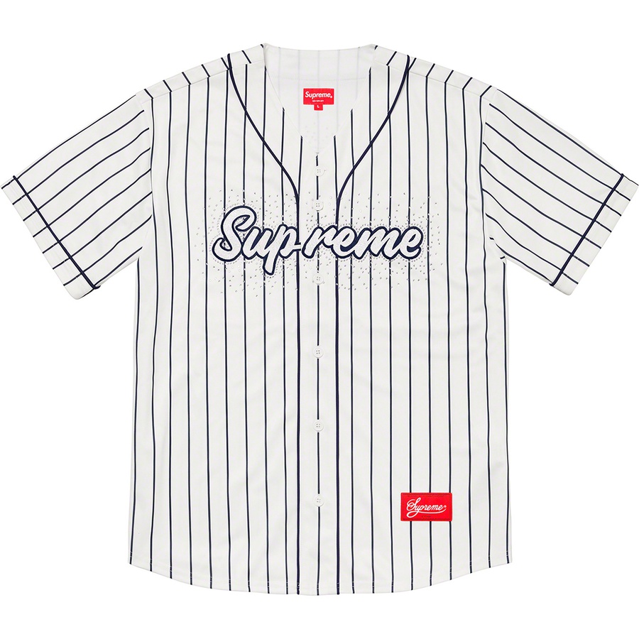 Rhinestone Baseball Jersey Pinstripe