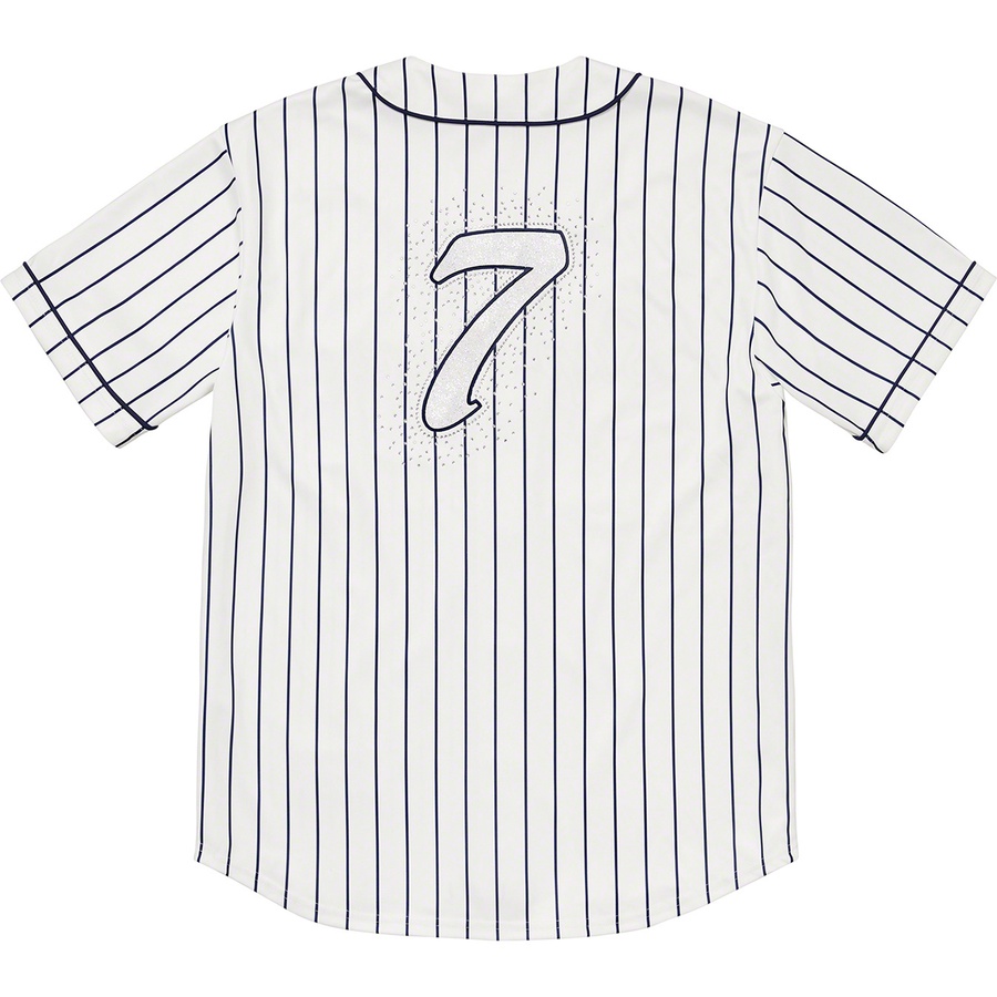 Supreme Rhinestone Baseball Jersey Pinstripe - Novelship