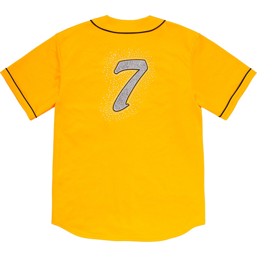 Supreme Rhinestone Baseball Jersey Yellow - Novelship