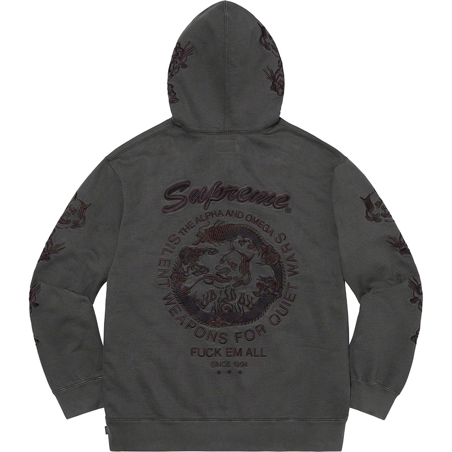 Supreme Dragon Overdyed Hooded Sweatshirt Black - Novelship