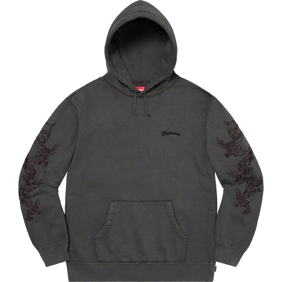 Supreme dragon overdyed hooded sweatshirt red sale