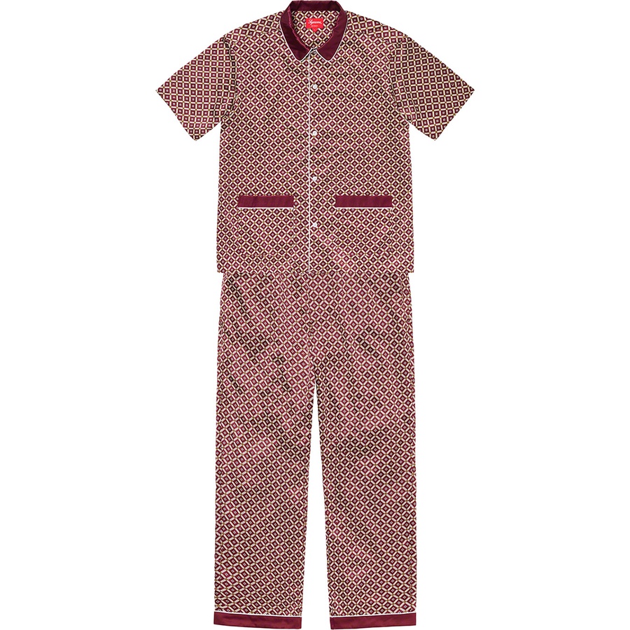 Supreme Satin Pyjama Set Red - Novelship