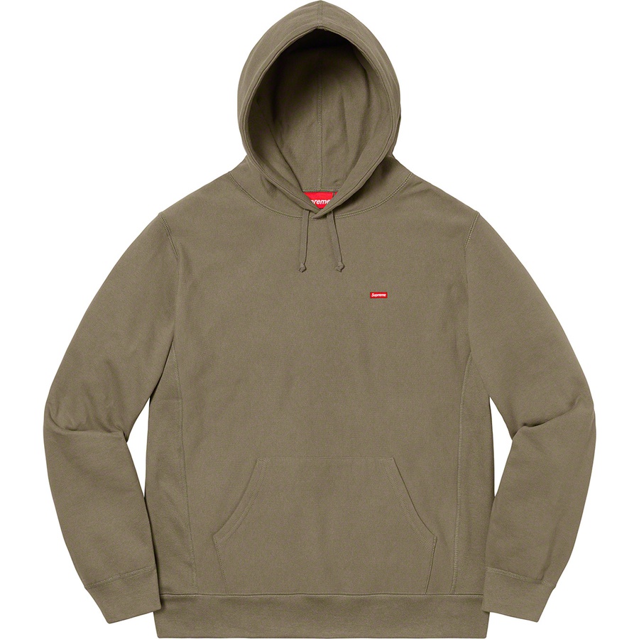supreme small box hooded light olive