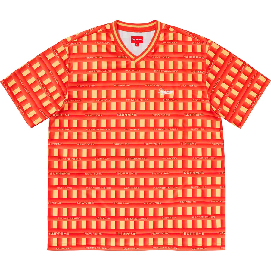 Supreme Grid Soccer Jersey Orange