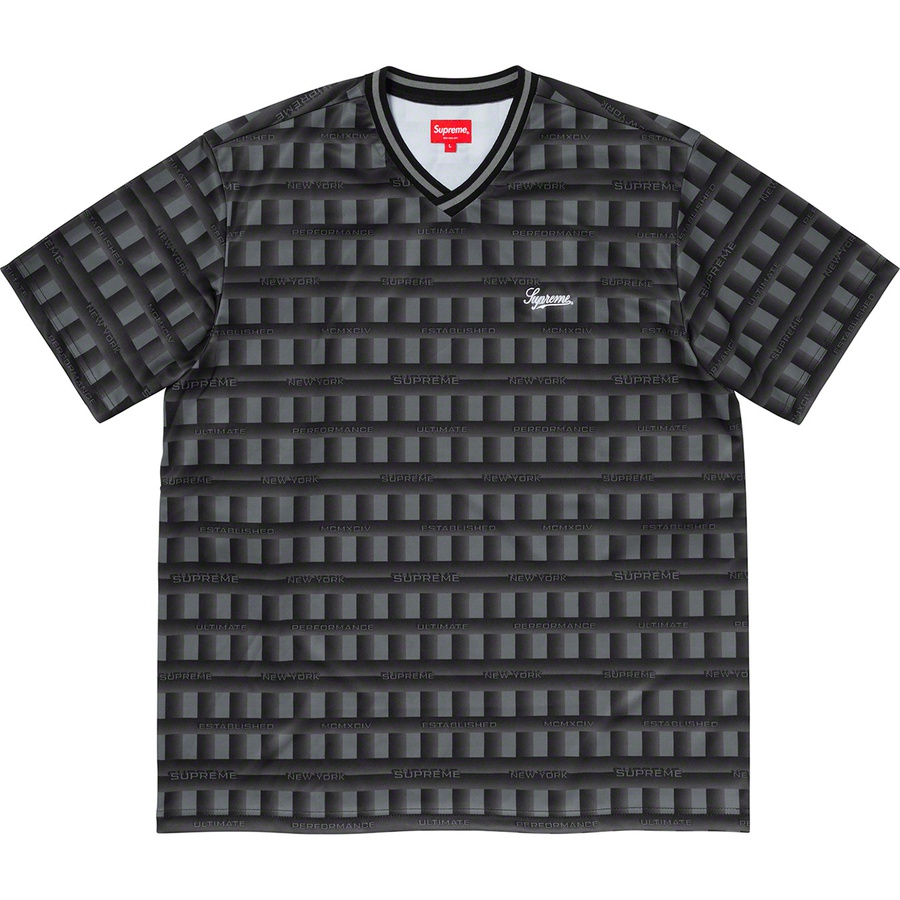 Supreme Grid Soccer Jersey Black