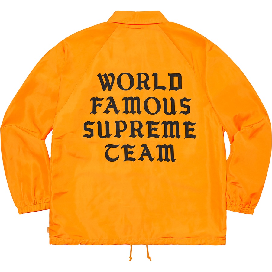 Supreme World Famous Coaches Jacket Light Orange - Novelship