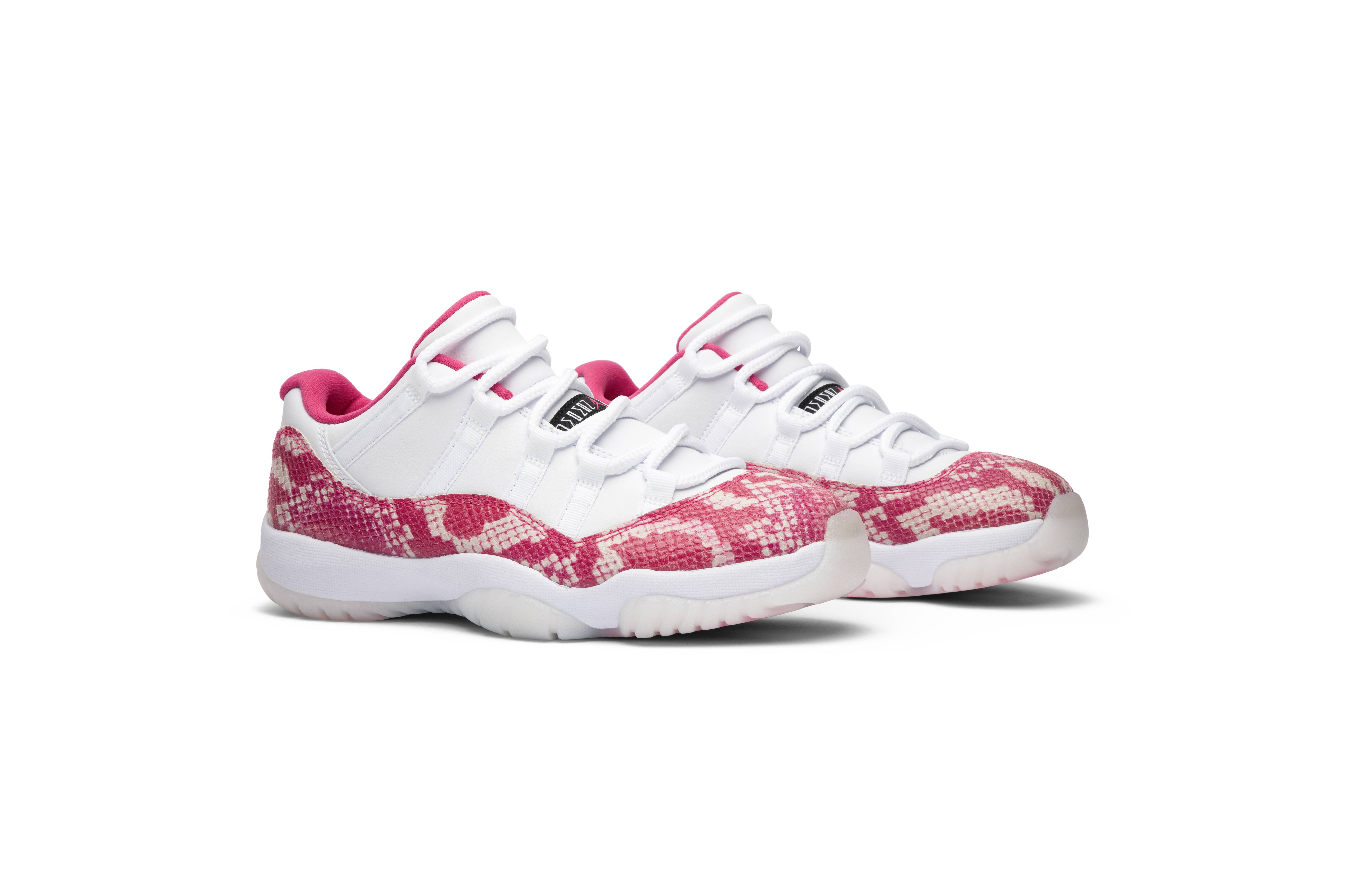 jordan 11 low pink snake skin