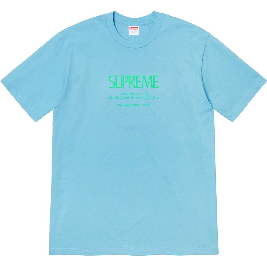 Supreme Anno Domini Tee Light Blue - Novelship