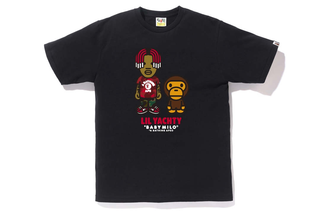 BAPE Baby Milo x Lil Yachty Tee 1 Black Novelship