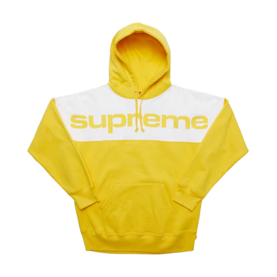 Supreme Blocked Hoodie Yellow
