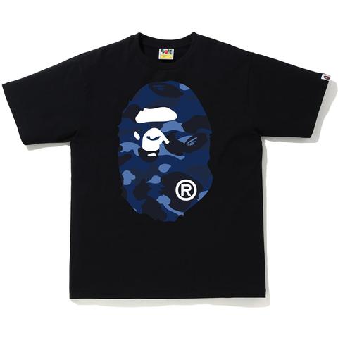 BAPE Color Camo Big Ape Head Tee Black/Navy