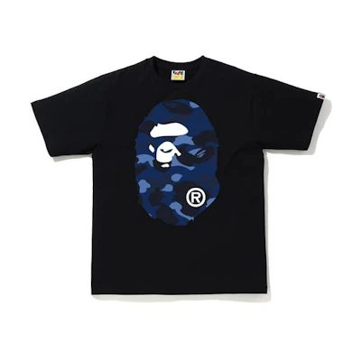 BAPE Color Camo Big Ape Head Tee Black/Navy