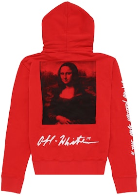 Off white red monalisa hoodie Clearance