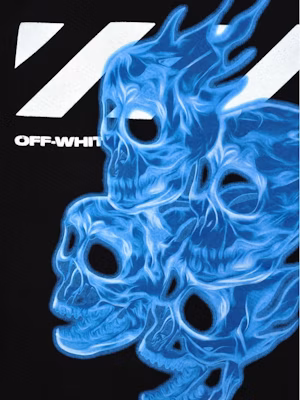 Off-White Diag Skulls Graphic Sweatshirt Back/White/Blue Lookbook Off-White Diag Skulls Graphic Sweatshirt Back/White/Blue
