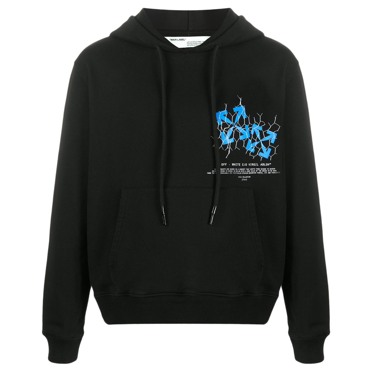 Off‑White Fence Arrows Hoodie Black 
