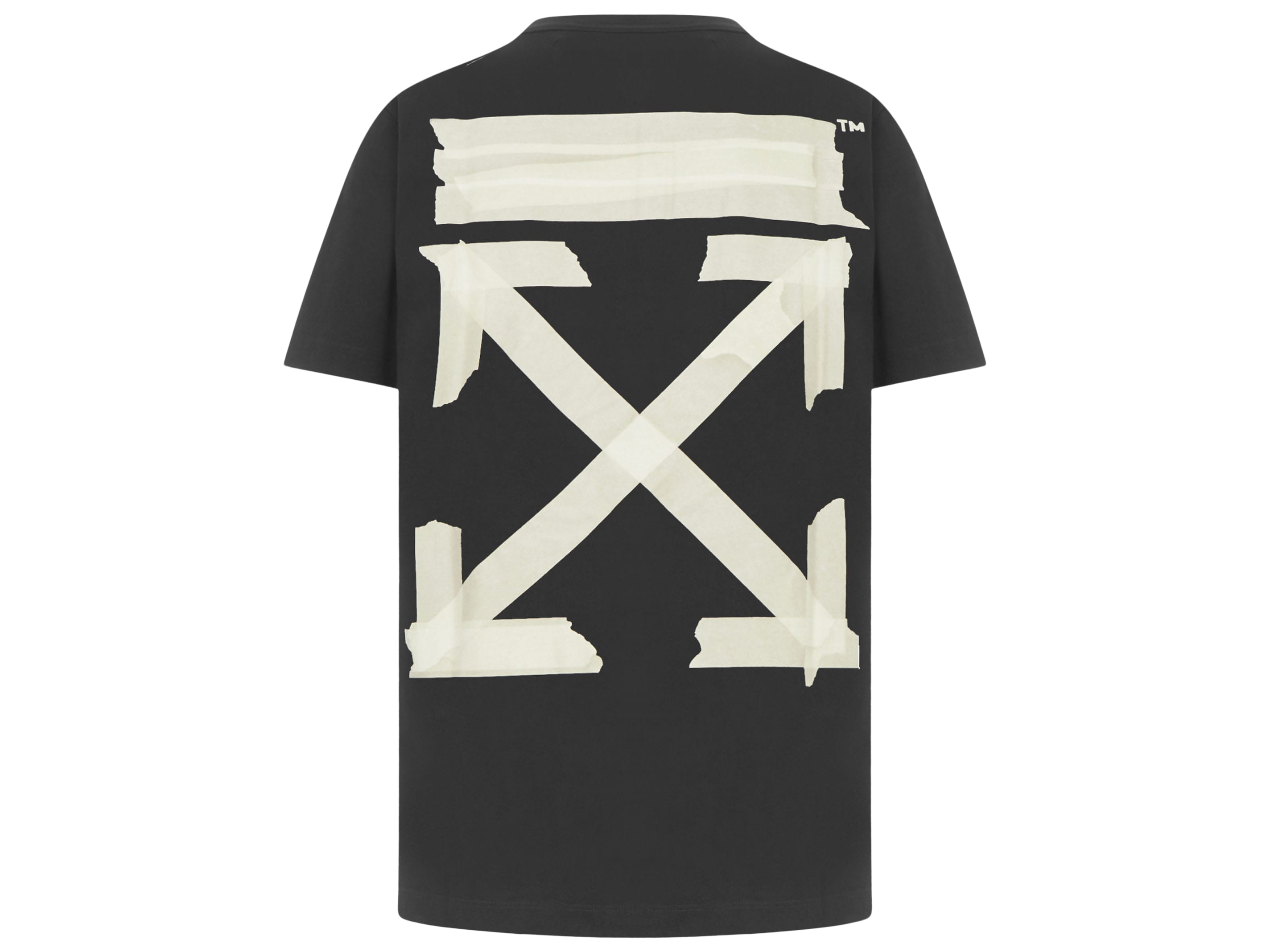 Off‑White Slim Fit Tape Arrows Tee Black/Beige