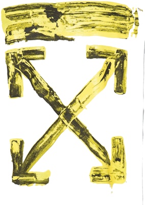 Off-White Acrylic Arrows Hoodie White/Yellow Lookbook Off-White Acrylic Arrows Hoodie White/Yellow