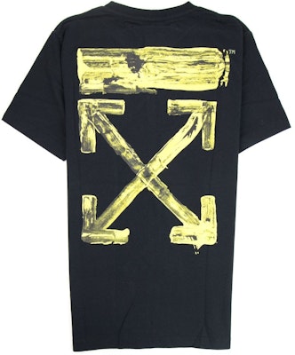 Off-white Temperature Arrows T-shirt In Black Yellow