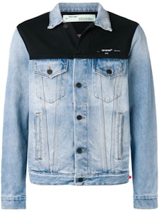 Jaket Denim Panel Kontras Off-White Buy Jaket Denim Panel Kontras Off-White